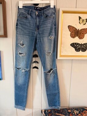 Hollister Light Blue Distressed Skinny Jeans